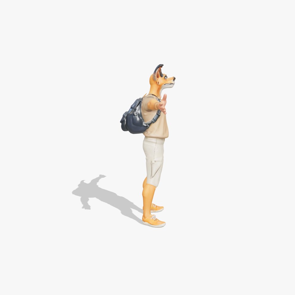 Animated Character DogHuman Hybrid Model Pack